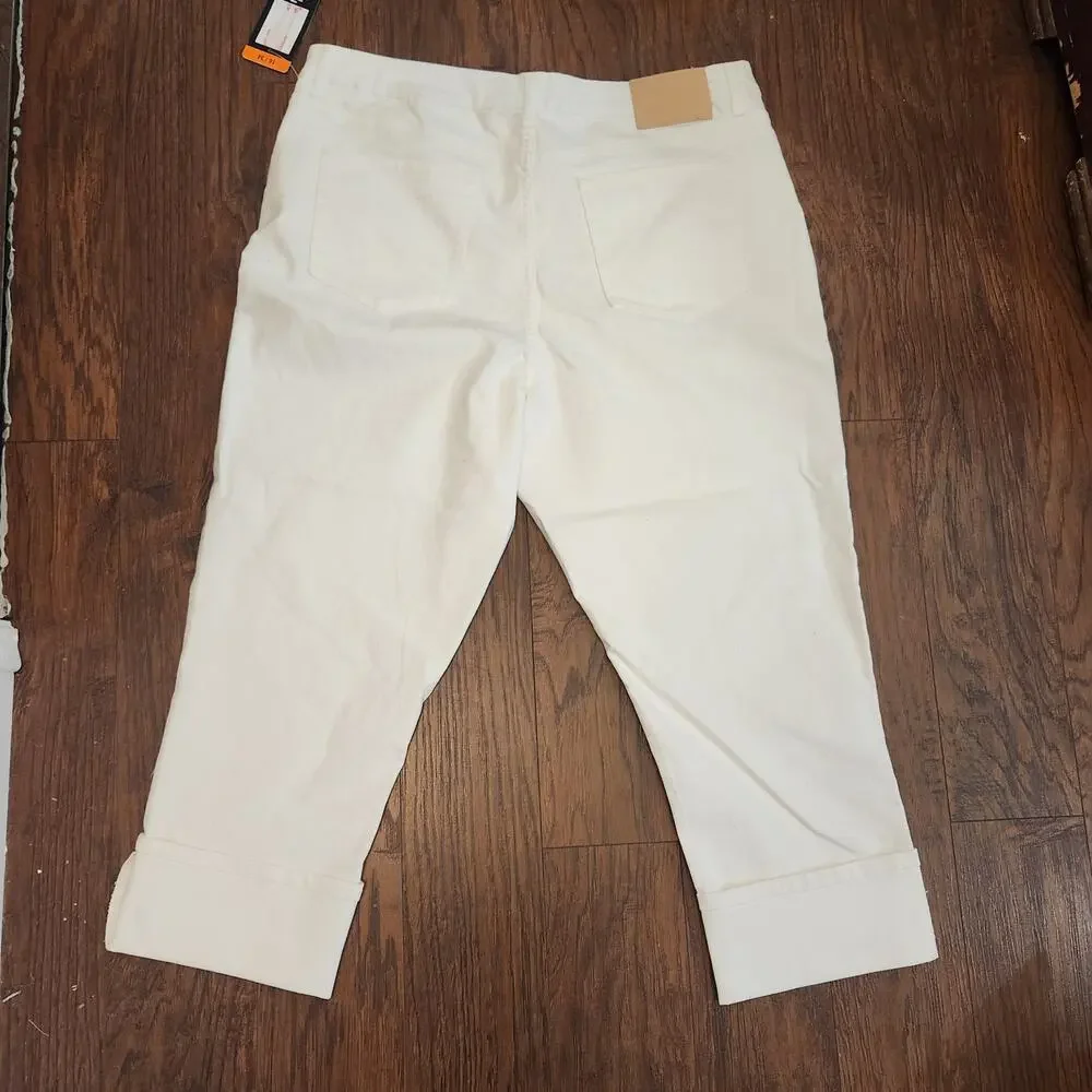 Frye White High-Rise Jeans size 16.